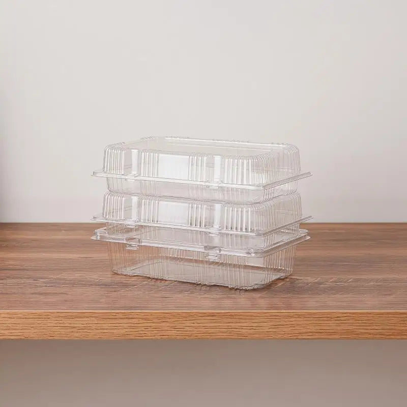 10 50 Multi-purpose Clear Plastic Boxes Disposable Containers Bakery Qme