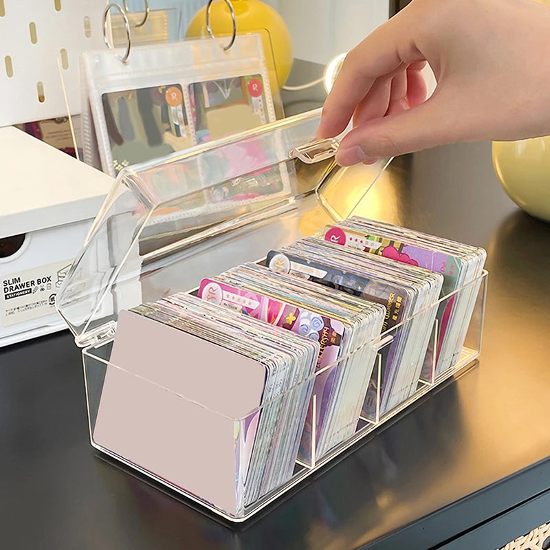 Card Case Protector Container Kpop Photocard Storage Box Transparent Qme