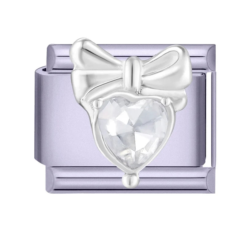 Fashion Zircon Bow Butterfly Cute Rabbit Italian Charms Links DIY