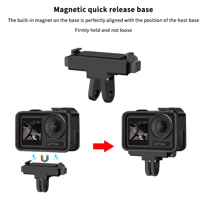 Sport Foldable Magnetic Camera Holder DJI OSMO Action 5 4 3 Quick Qme