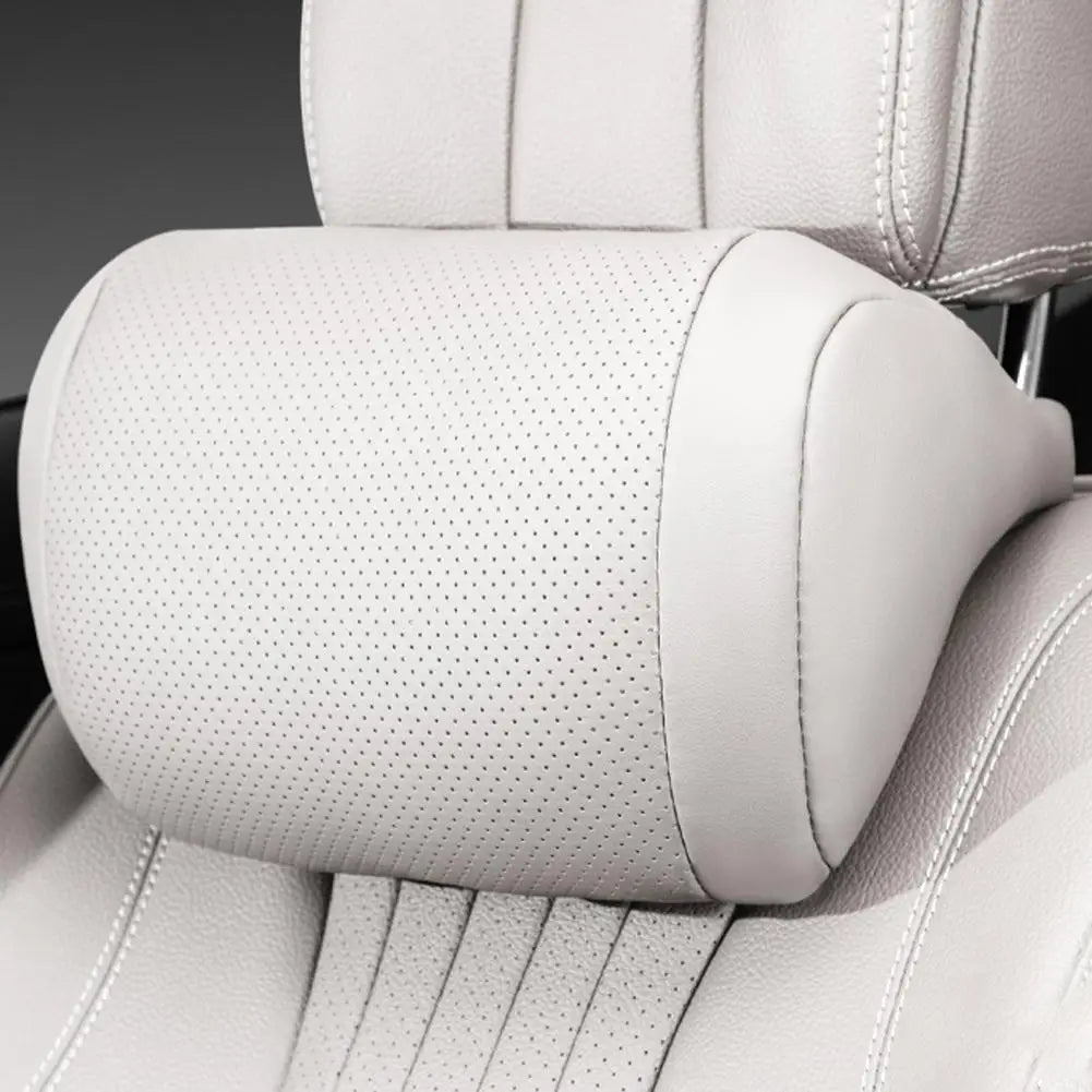 Car Seat Headrest Universal Travel Rest 3D Neck Pillow Protect Neck Soft Fluffy Comfortable Neck Rest Car Accessories Qme White