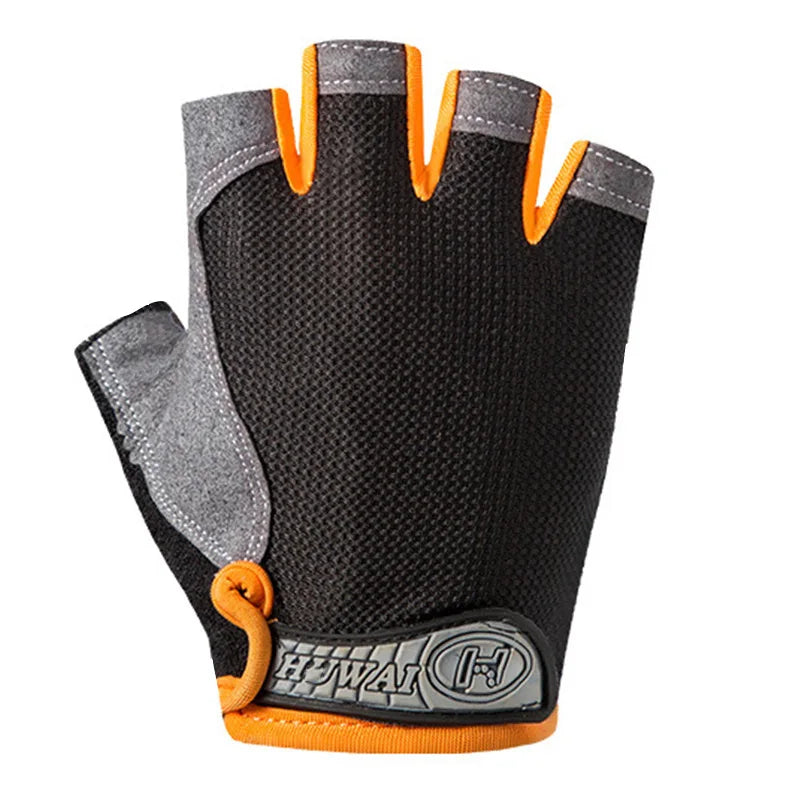 Half Finger Outdoor Cycling Anti Slip Sweat Men Women Gloves Qme