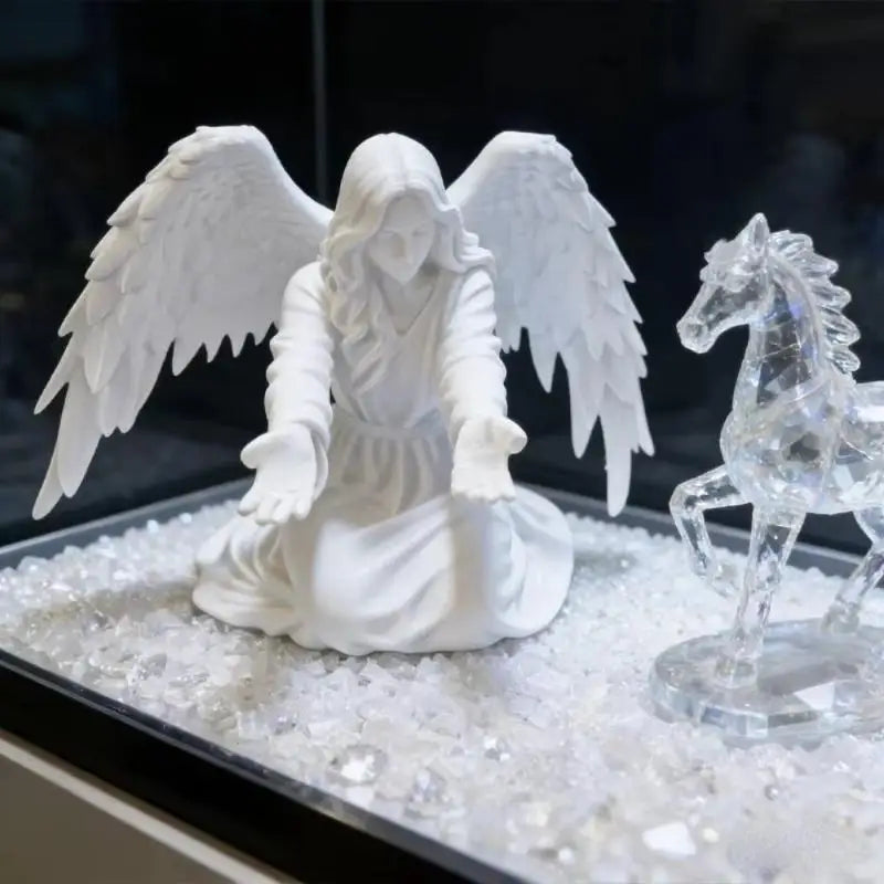 3D Printed Plastic Angel Pen Stand Desktop Organiser Rack Holder Qme