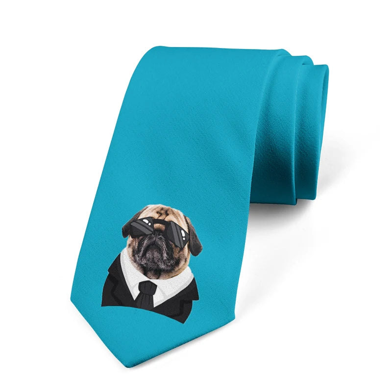 Personalized LOGO Custom Printed Tie Unisex Polyester Fashion Party Qme