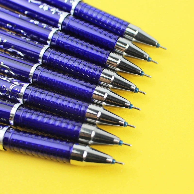 0.5mm Blue High Quality Needle Type Erasable Gel Pens Kawaii Stationery School Office Supplies Qme