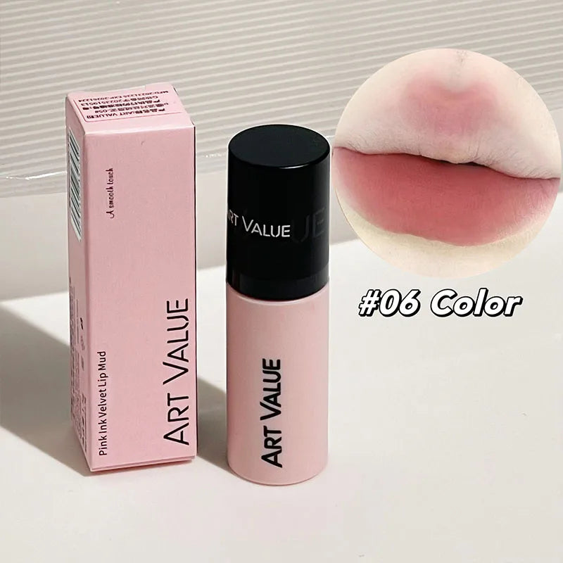 6 Colors Non-Stick Cup Lipstick Velvet Matte Liquid Lipstick Nude Lip Gloss Waterproof Lasting Lip Glaze Tint Beauty Cosmetic Qme