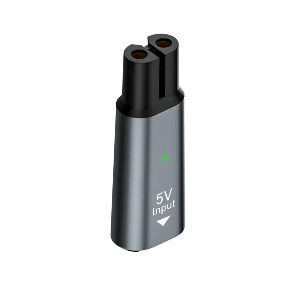 5V Type-C Shaver Adapter Charger Converter Fit for Philips Norelco OneBlade QP1424/70、X3001/90、BT3238/15、MG7910、S3243/91 Shaver Qme GRAY