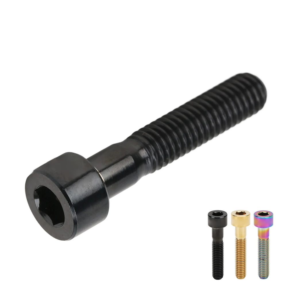 RISK Headset Stem Top Fixing Bolt M6x30mm Column Head Bike Stem Bolt Screw Titanium Alloy for Bike Repair Stem Top Bolt Qme
