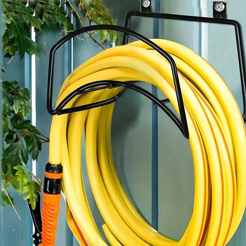 ^Garden Wall-Mounted Water Pipe And Hose Storage Rack Metal Hose Bracket Fixed Installation Carbon Steel Water Pipe Rack Qme