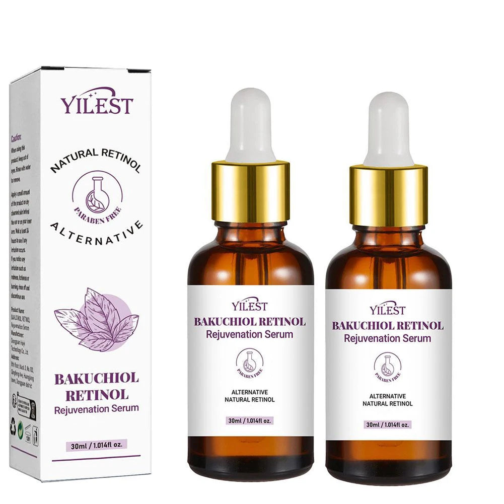 1/2PCS Bakuchiol Retinol Rejuvenation Serum For Face Minimize Wrinkle Retinol & Vitamin Face Serum Korean Firming Skin Care Qme 30gX2 CN