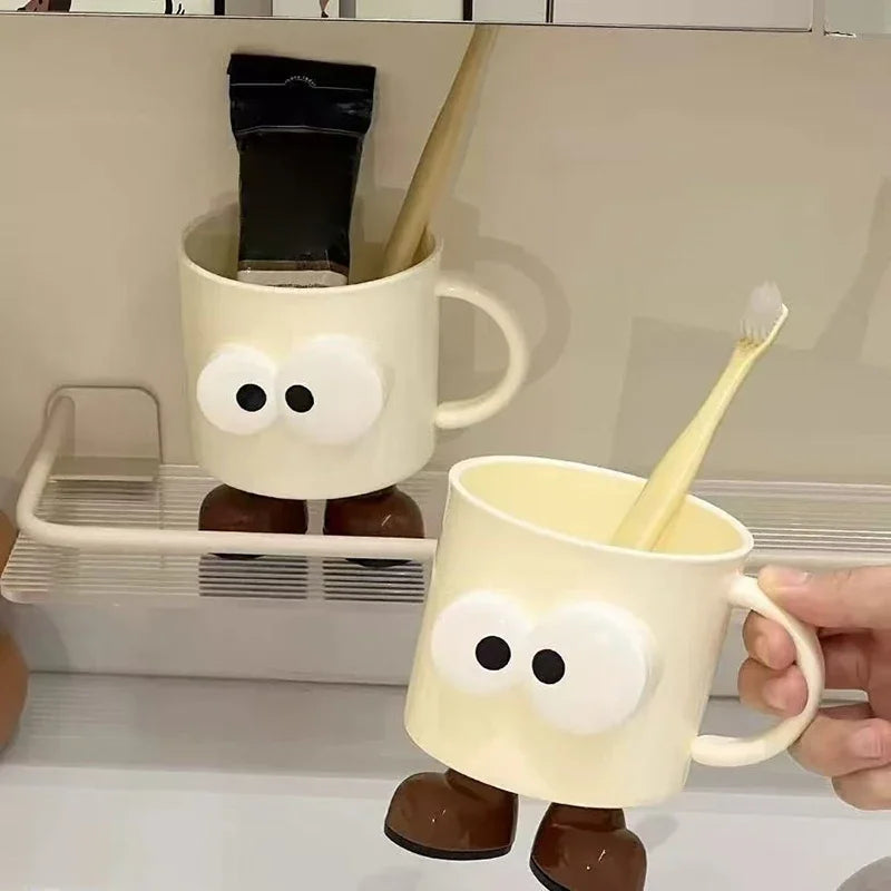 1 Piece Of Mouthwash Cup Household Toothbrush Cup Couple Girl Toothbrush Cup Cute Cartoon Wash Cup Anti-fall Qme