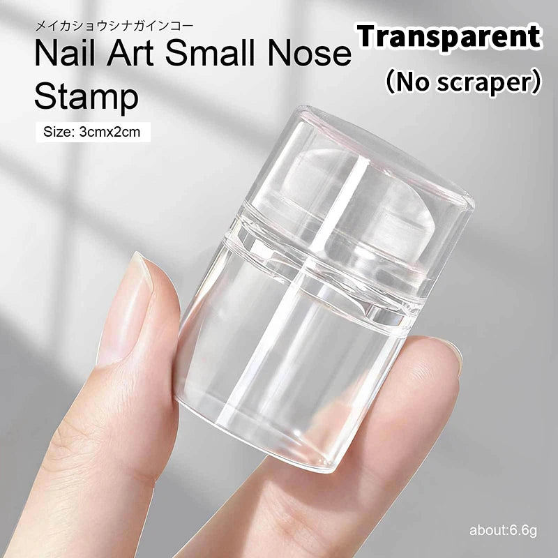 Jelly Silicone Nail Stamper Scraper Transparent Templates Stamp Qme Transparent
