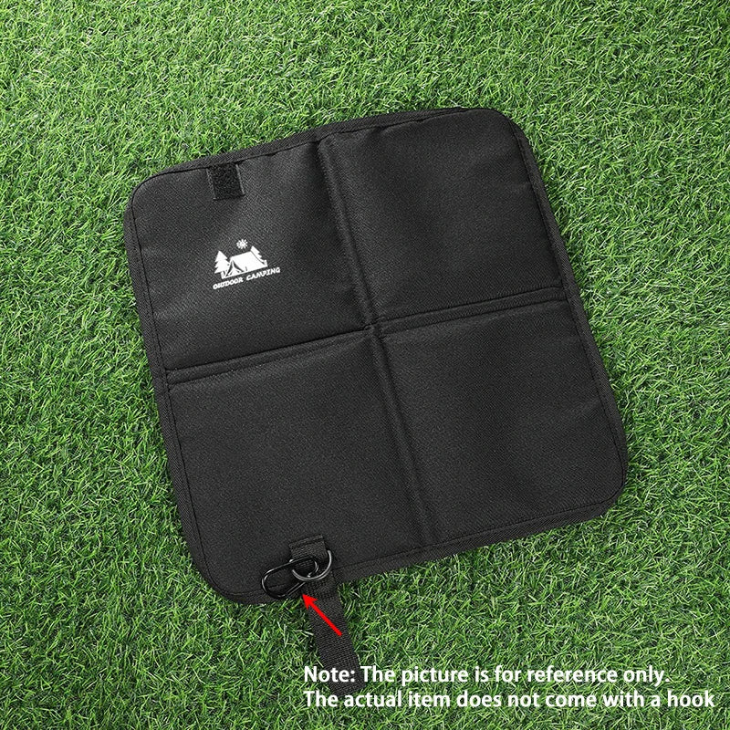 Outdoor Camping Foldable Seat Cushion, Moisture-Proof Mat for Hiking Picnic, 3 Colors Qme Black