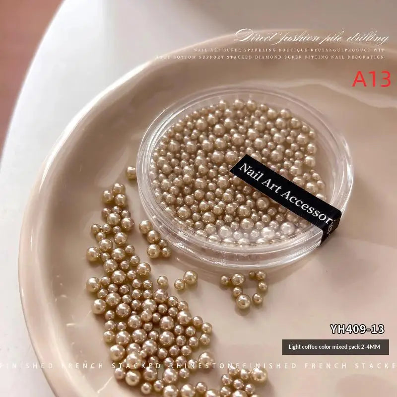 Creative 2- Pearl Resin Charms Nail Art Projects Unique Manicure Qme A13