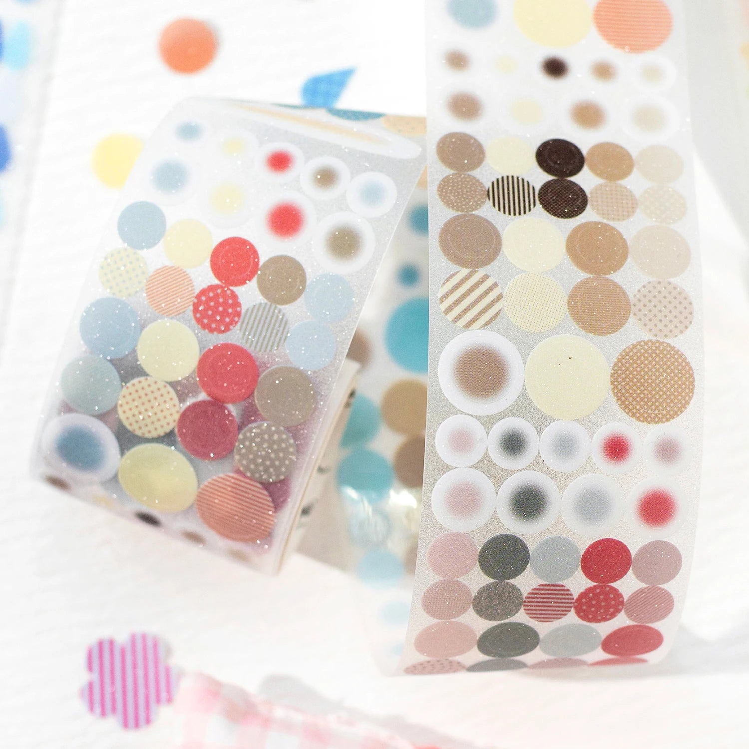Cartoon watercolor geometry Washi Tape Collage Decorative DIY Scrapbooking Hand Made Masking Tape Japanese Stationery Stickers Qme