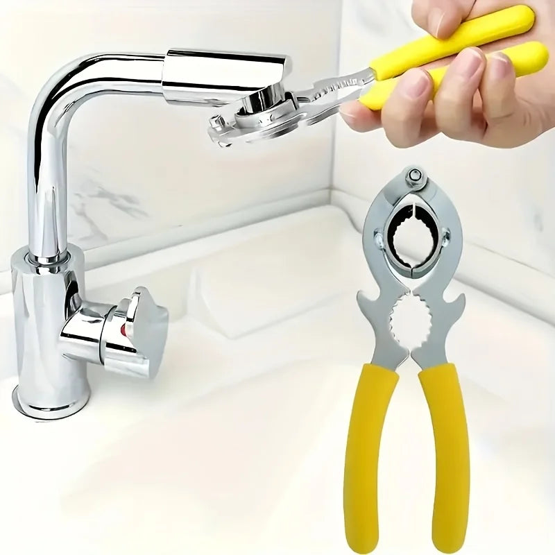 3In1 Repair Spanner Combined Faucet Bubbler Wrench Bottle Opener Pliers Household Sink Faucet Removal Cleaning Maintenance Tool Qme