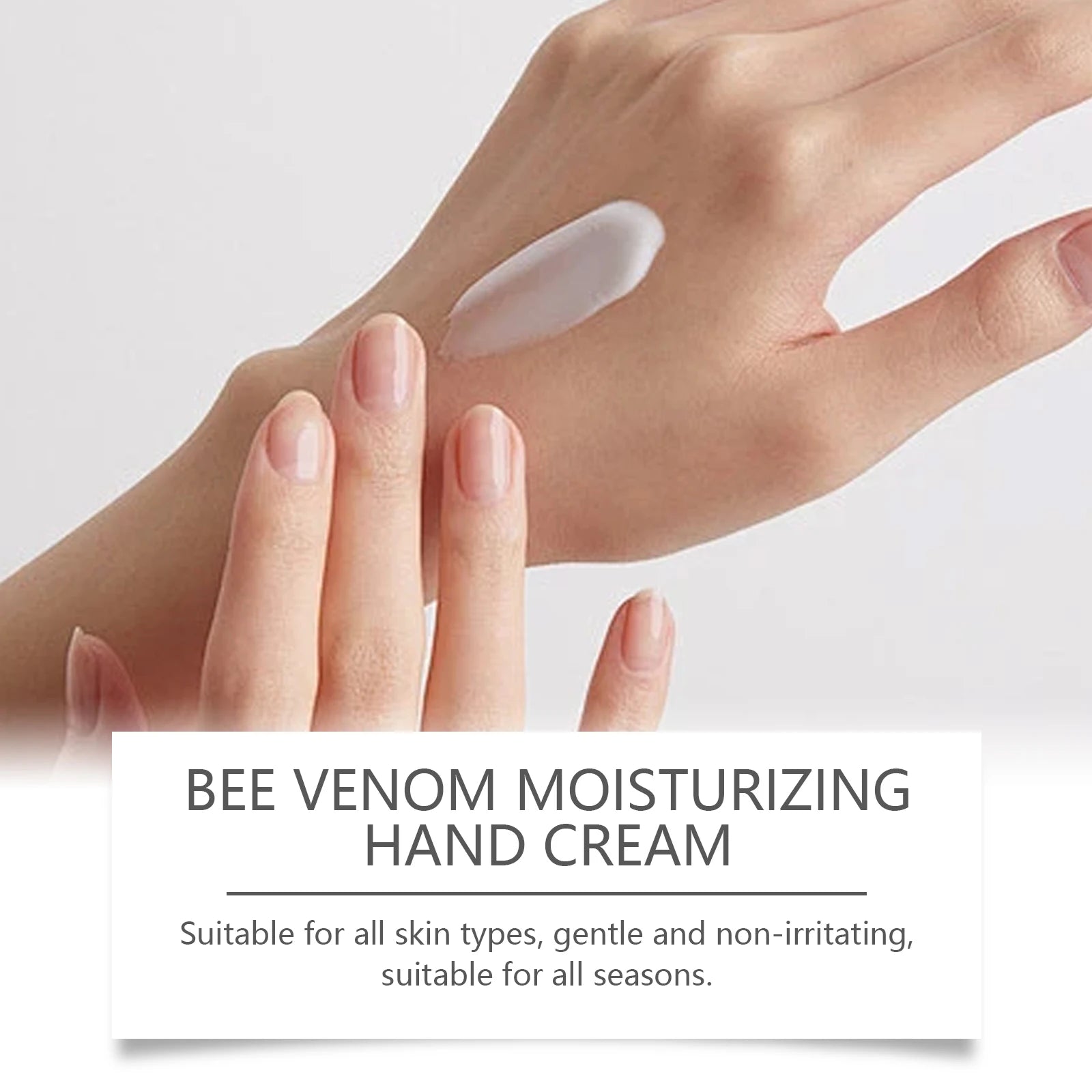 Bee Venom Hand Cream Moisturizing Anti Crack Fast Absorption Non Greasy Nourishing for Dry Cracked Skin Improve Skin Texture Qme