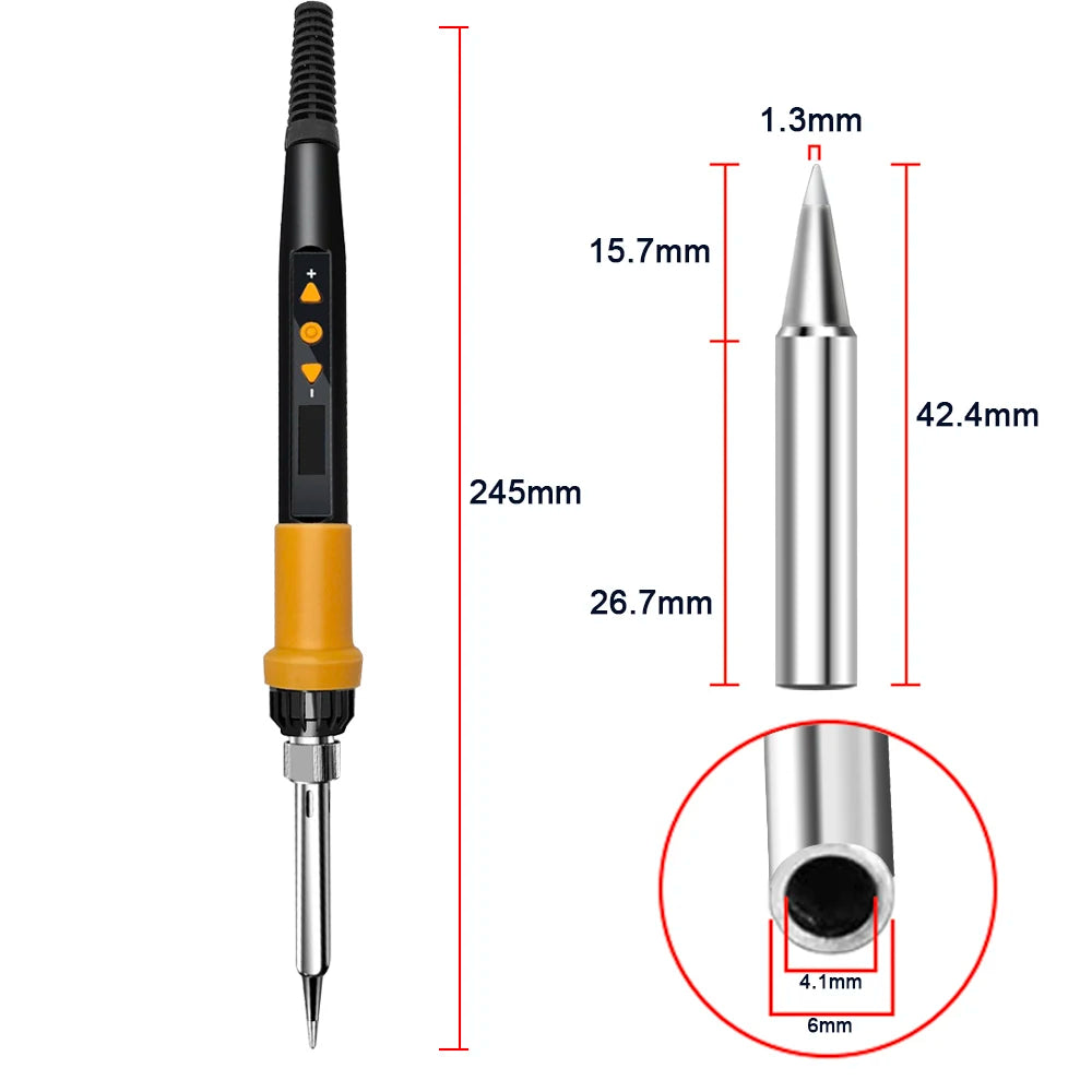 80W Electric Soldering Iron Adjustable Temperature Digital Display Qme
