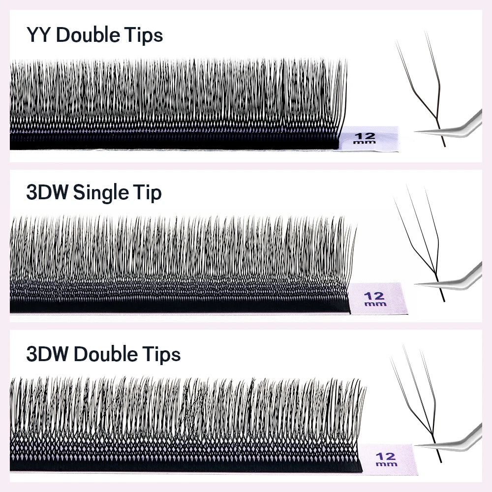 NATUHANA U-shaped YY Parallel Flower Fake Eyelash Cosplay Double Tips Qme