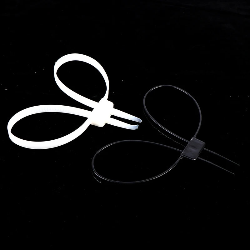 Plastic Police Handcuffs Double Flex Cuff Zip Tie Nylon Cable Ties Qme