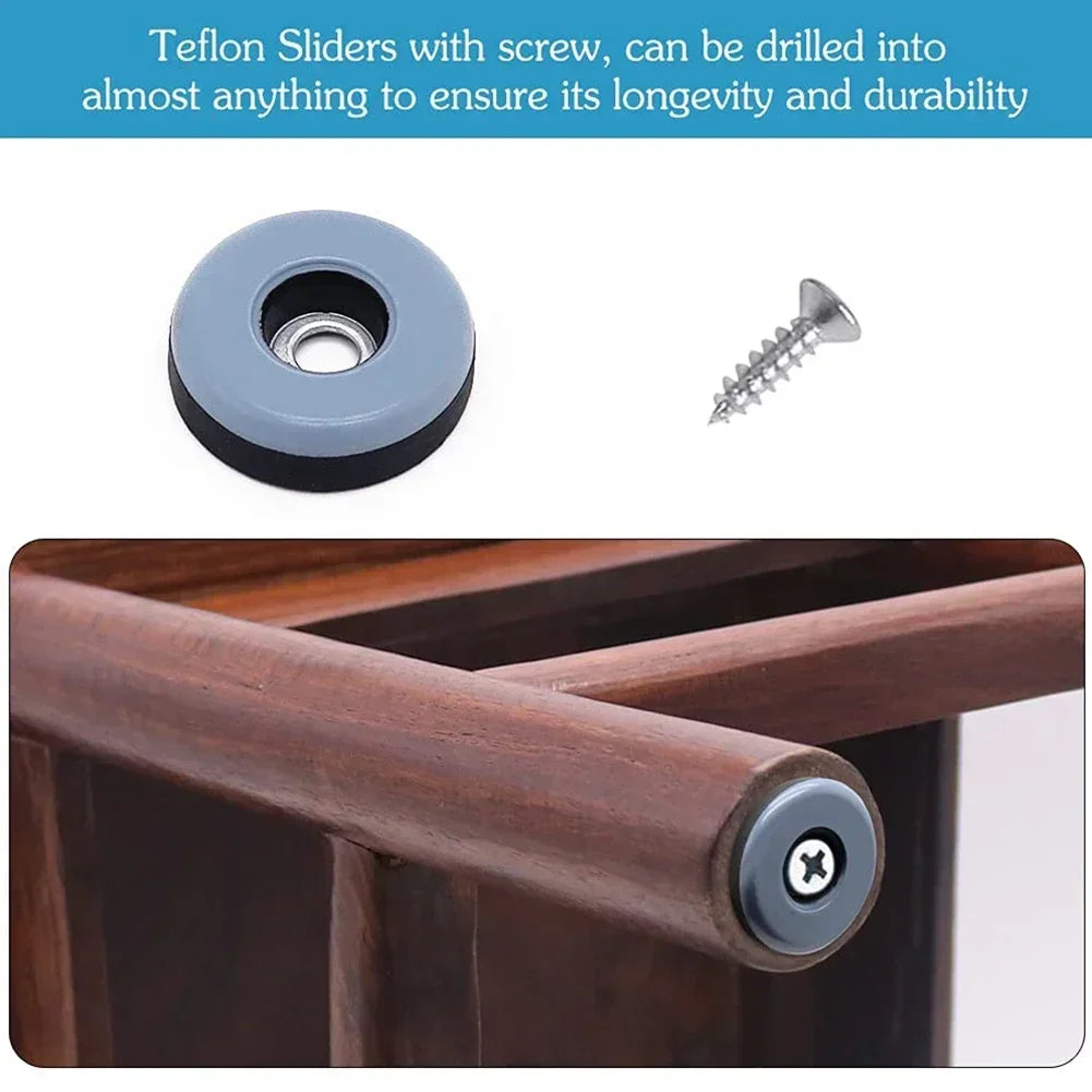 20pcs/set Furniture Feet Sliders With Screws Furniture Glides Sliding Block Table Chair Leg Mat Carpet Hardwood Floor Protector Qme