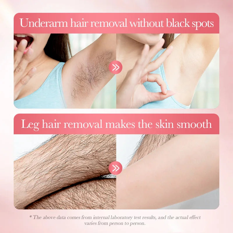 Permanent Hair Removal Cream Hair Growth Inhibitor Face Arm Armpit Leg Intimate Areas Painless Depilatory For Men Women Care Qme