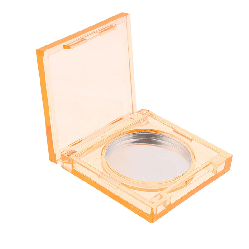 Square Perfume Cream Box Clear Plastic Container Aluminum Plate Qme Orange