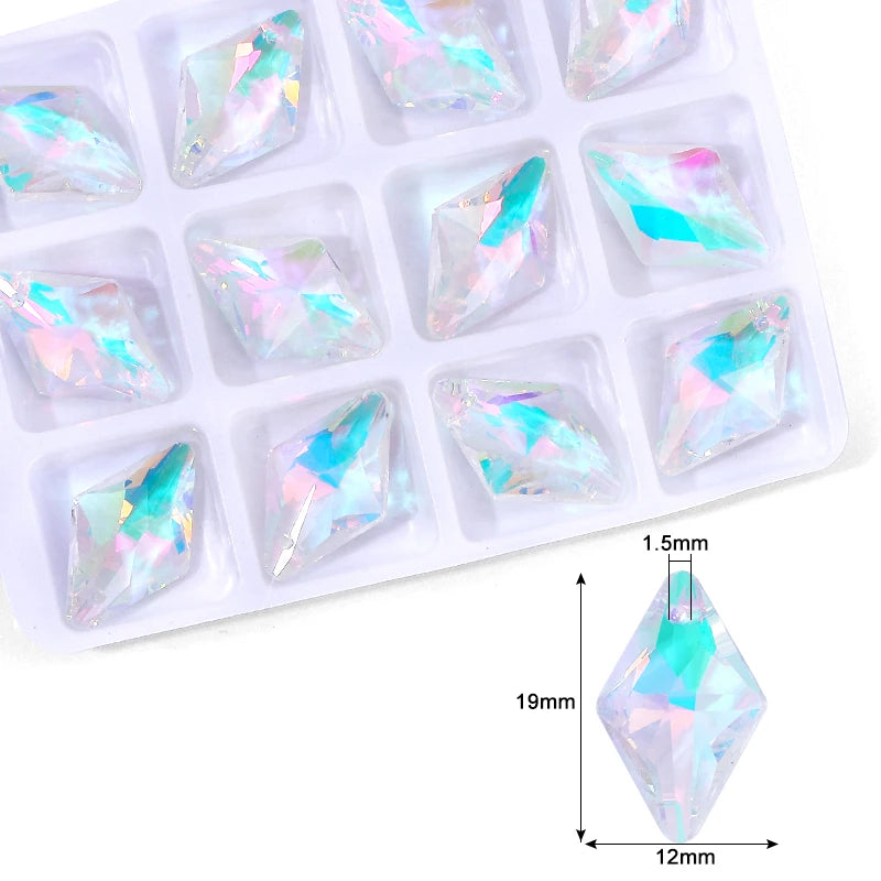 Cute Crystal Pendants With Multiple Shapes AB Color Glass Charms Beads Used For Making Necklaces Bracelets DIY Jewelry Making Qme 4-12pcs