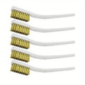 5Pcs 175mm Brass Wire Brush Mini Paint Rust Remover Steel Wire Brushes Industrial Metal Polishing Burring Cleaning Brush Qme 3pcs