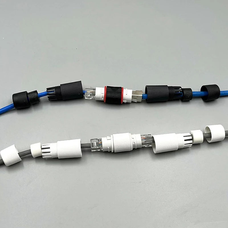 RJ45 Docking Connector Ethernet Network Straight-through Waterproof Qme