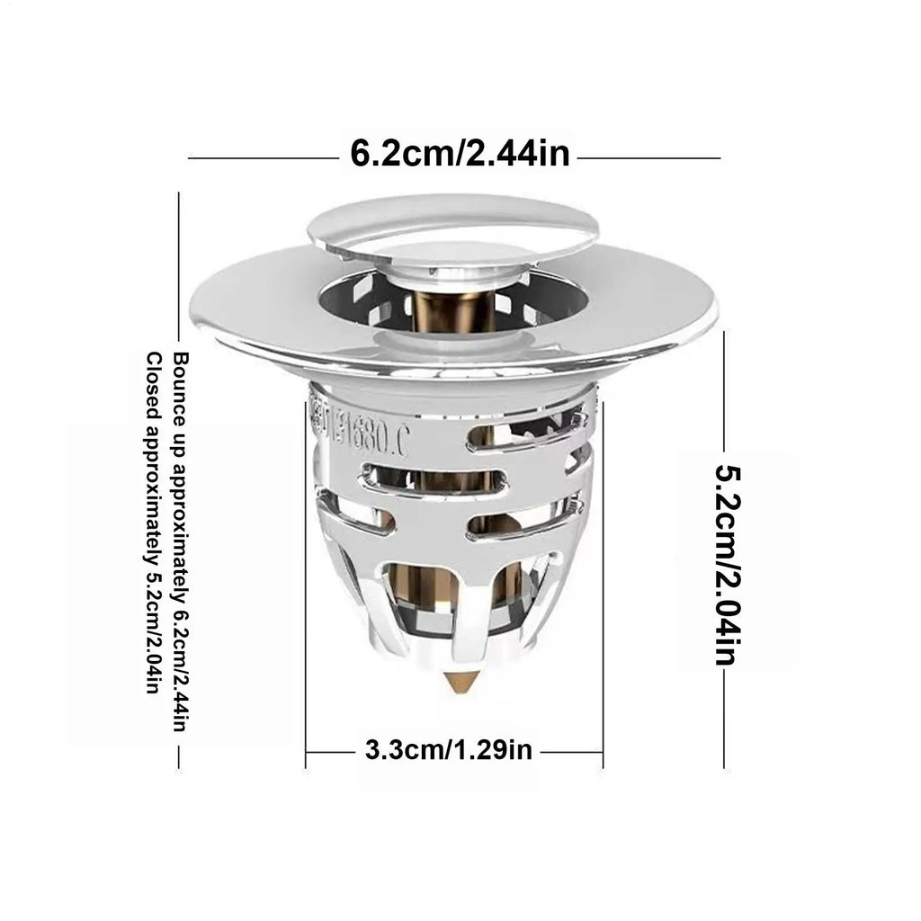 Bathroom Sink Stopper Sink Strainer Pop-Up Bathroom Sink Stopper Basin Sink Strainer Kitchen Drain Stoppers Filter Pop-Up Qme