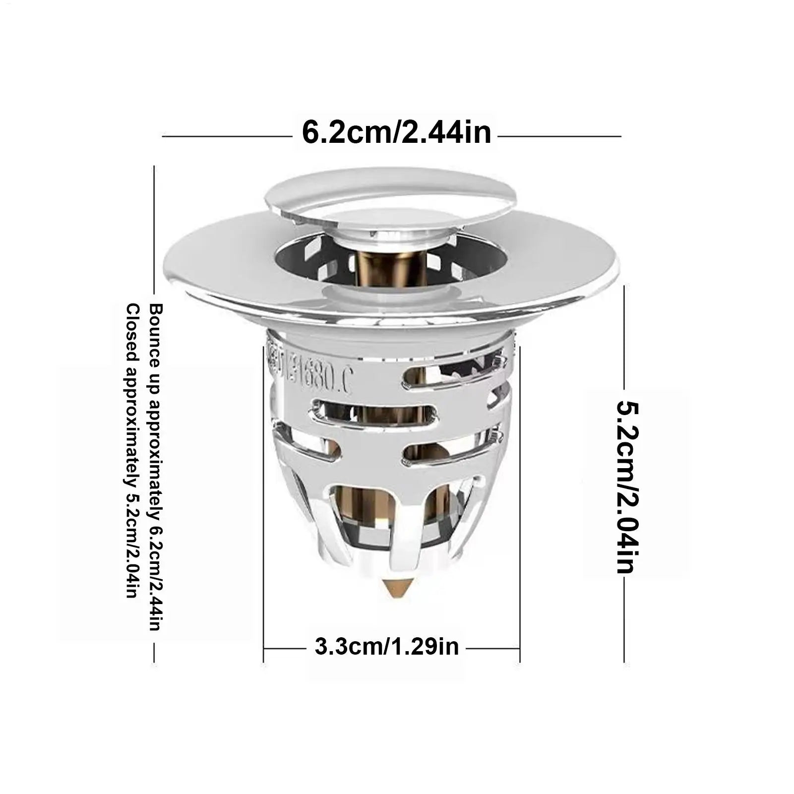 Bathroom Sink Stopper Sink Strainer Pop-Up Bathroom Sink Stopper Basin Sink Strainer Kitchen Drain Stoppers Filter Pop-Up Qme