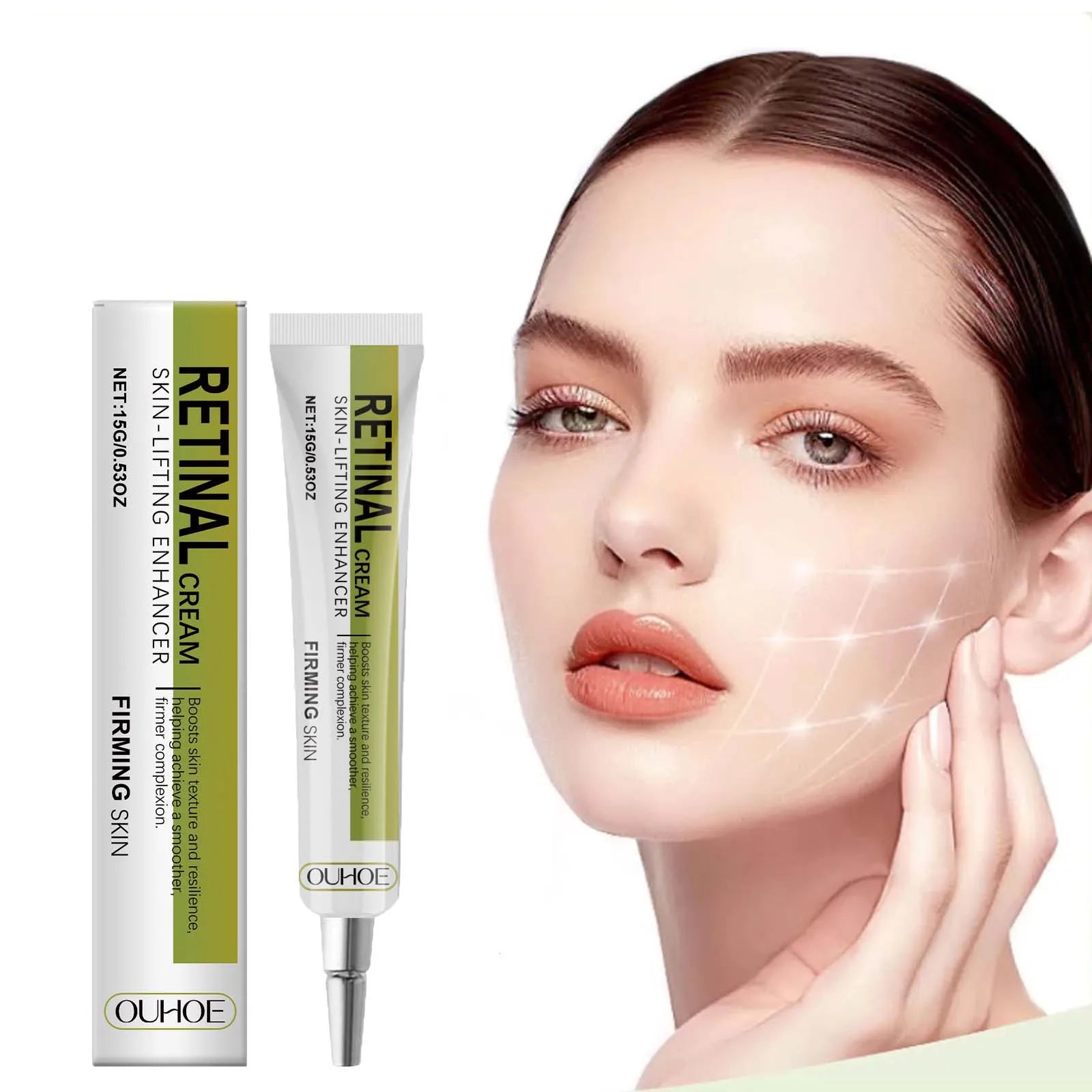 Retinol Cream Smoothing Wrinkle Firming Hydrating Barrier Support Radiant Fade Fine Lines Moisturizing Tightening Face Cream Qme
