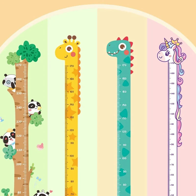 Wall Height Measuring Ruler Stickers Kids Room Kindergarten Decor Qme