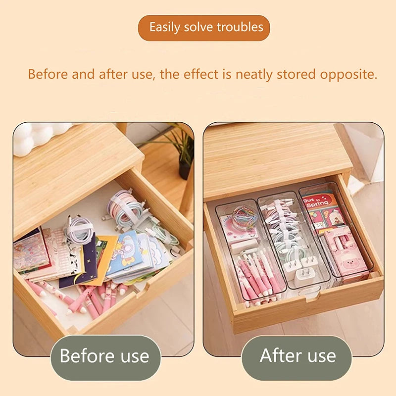 Makeup Organizer Refrigerator Bins Clear Stackable Plastic Food Qme