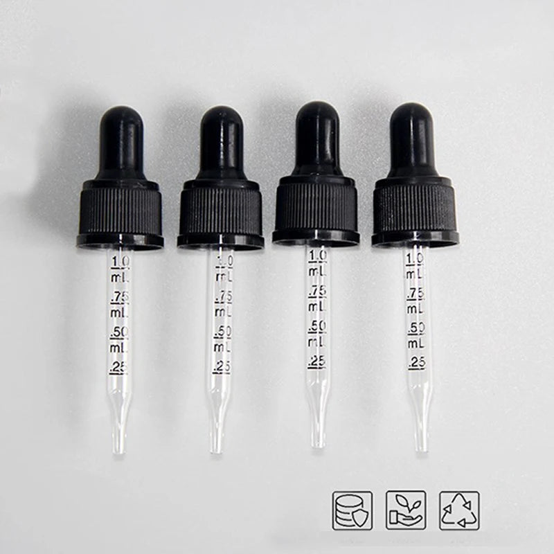 Glass Dropper Graduated Elbow Tip Essential Oil Dispensing Accessory Qme