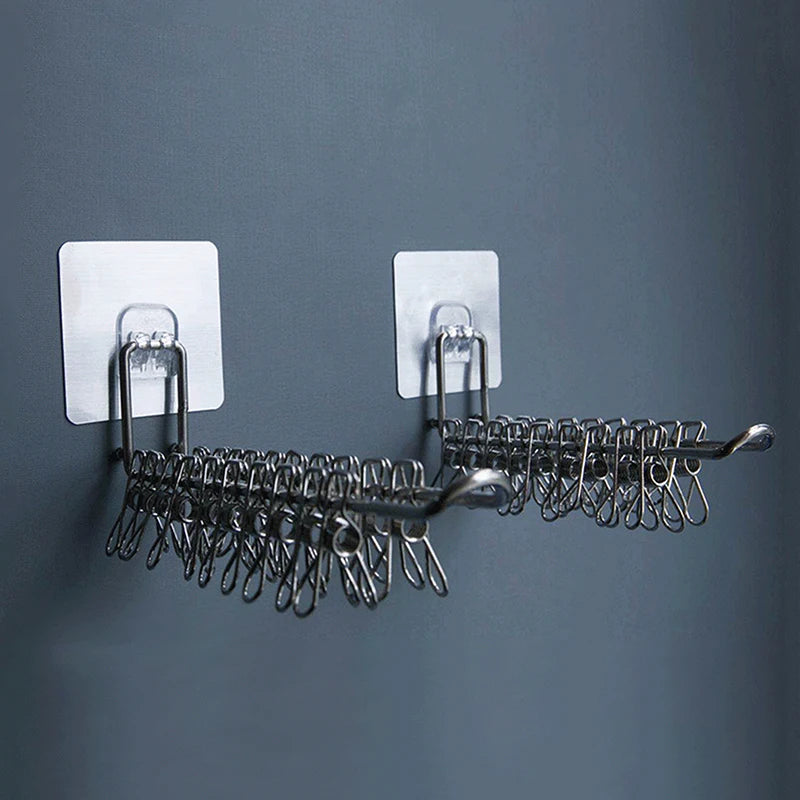 Rack Windproof Anti-slip Organizer Versatile Wall-mounted Hanger Qme