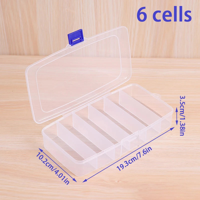 Organizer Household Travel Supplies Dust Proof Clear 5 6-grid Qme L