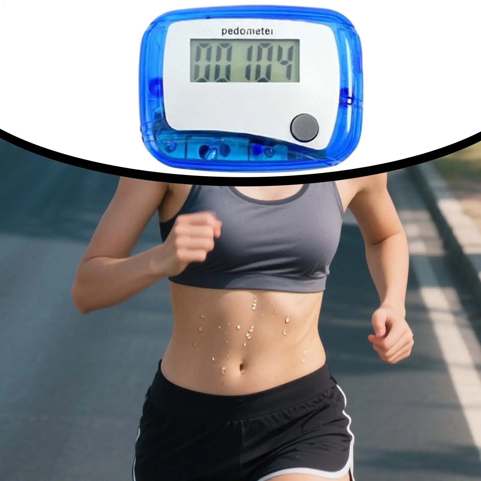 Pedometer for Walking Portable Clipping Walk Meter Senior Steps Counter for Sports Running Training Hiking Backpacking Travel Qme