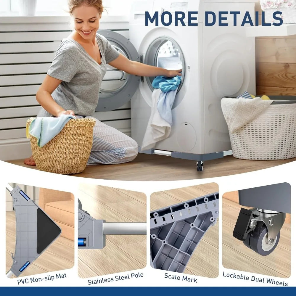 Washing Machine Mobile Bracket Wave Wheel Drum Universal Lifting Multifunctional Shock-absorbing and Height Increasing Base Pad Qme