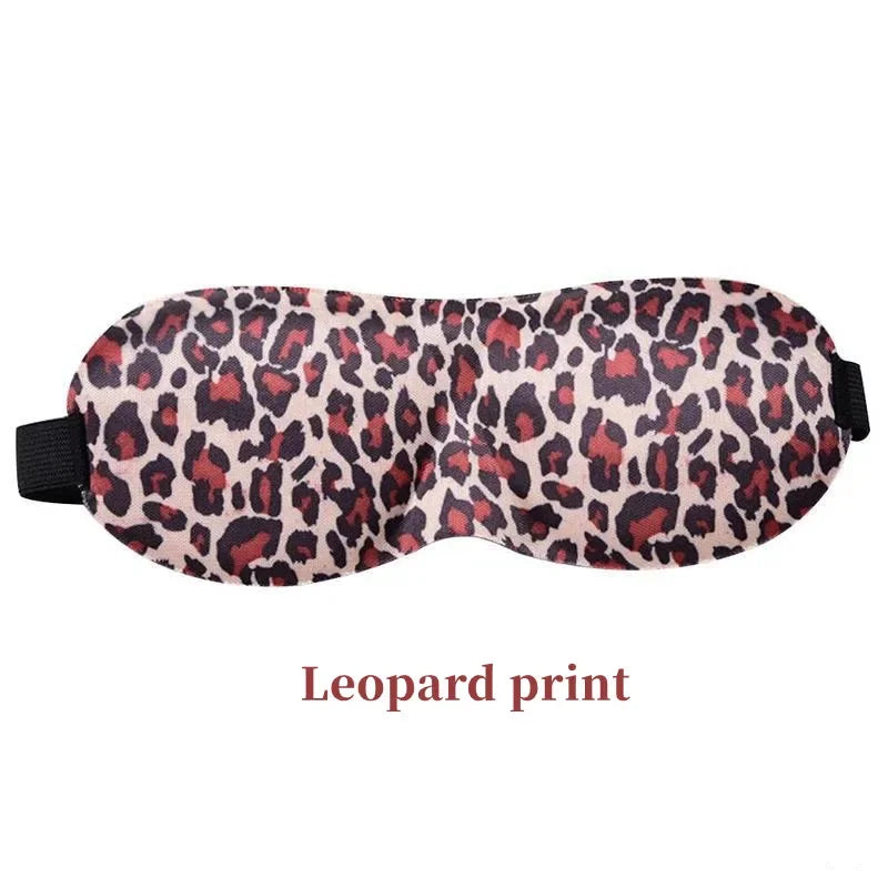 Eye Patch Women Men Soft Portable Blindfold Travel Sleep Eyepatch 3D Sleep Mask Natural Sleeping Eye Mask Eyeshade Cover Shade Qme Leopard