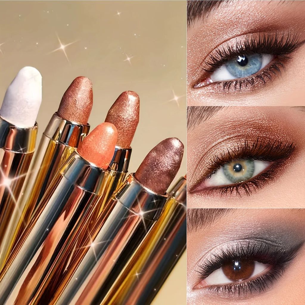 Waterproof Eyeshadow Stick Matte Shimmer Long-lasting Wear Qme