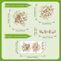 .Luxury Gold Pearl Floral Toilet Sticker Waterproof Self-Adhesive Bathroom Decor Sticker Wall Stickers Home Decoration Stickers. Qme 1pc