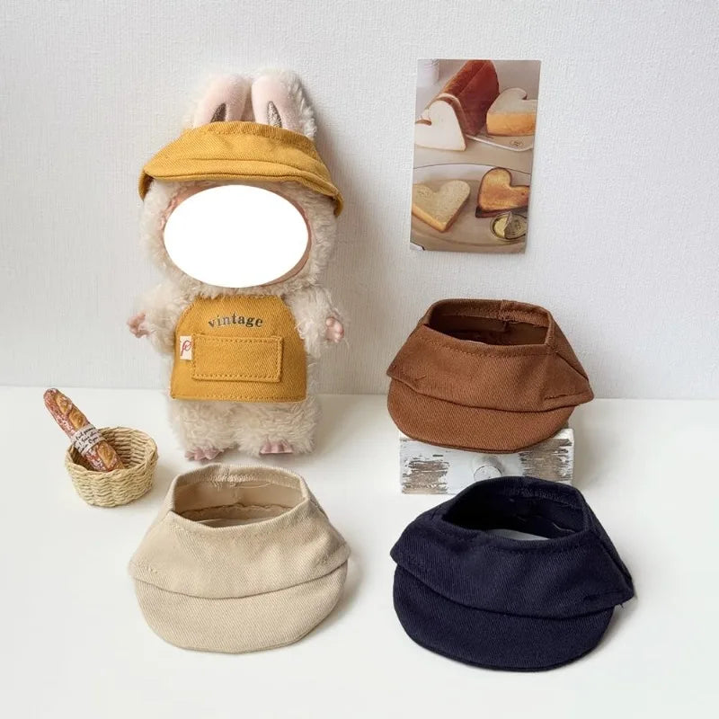 Clothes suitable for dolls -17cm vintage baseball cap apron set, 17cm accessories, cute doll clothes dress up in a unique style Qme