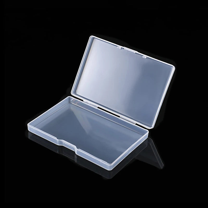 Rectangular Transparent Plastic Box Jewelry Card Stationery Storage Qme