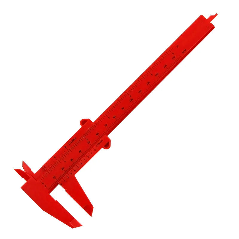 Portable Plastic Eyebrow Measuring Vernier Caliper Tattoo Ruler Qme Red China Mainland
