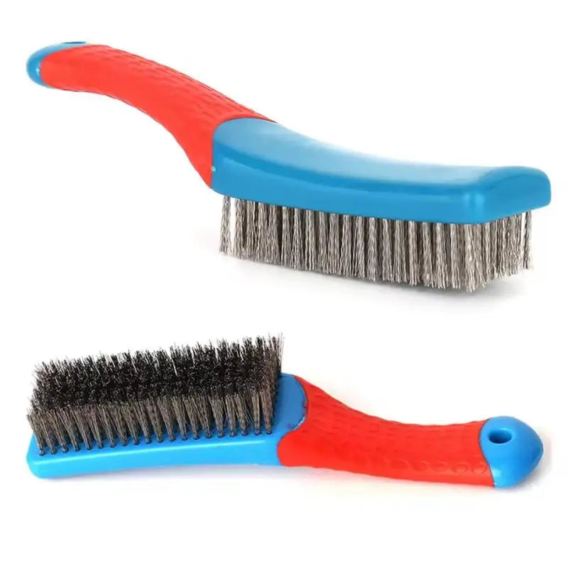 Heavy Duty Stainless Steel Wire Brush Comfortable Plastic Handle Qme Default Title