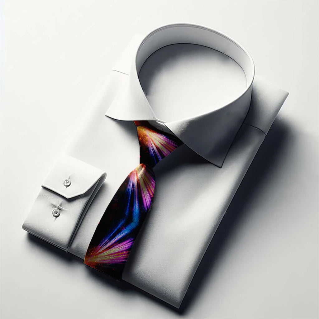 Wonderful Light Source Printed Tie Fashion Casual Novelty Men's Qme