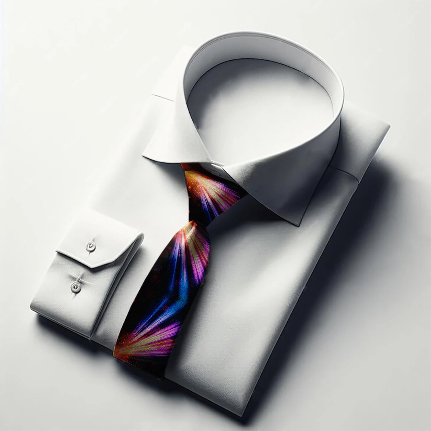 Wonderful Light Source Printed Tie Fashion Casual Novelty Men's Qme