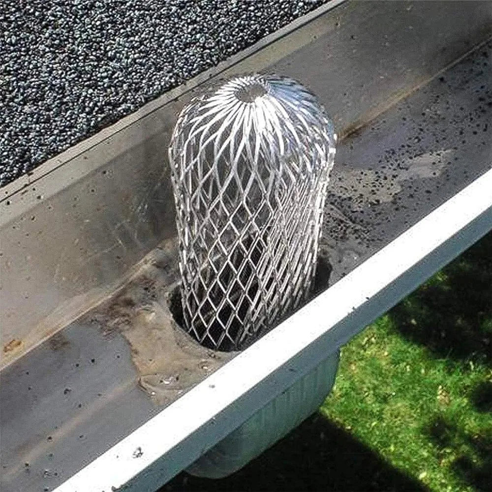 2/4/6Pcs Gutters Filte Mesh Aluminum Outdoor Leaf Debris Mud Gutter Guard Drain Net Cover Anti-blocking Gutter Cleaning Tools Qme